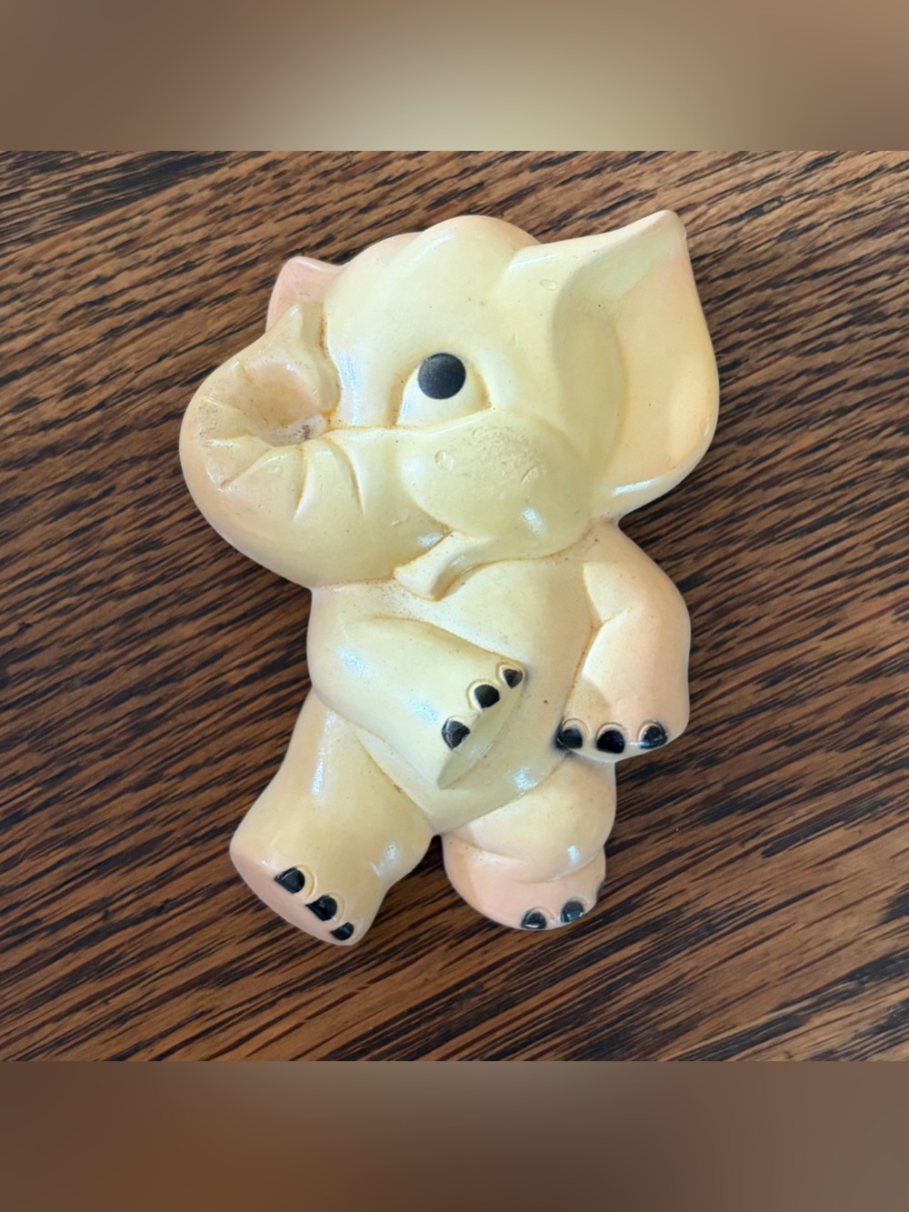 Vintage Kitschy MCM Miller Studio Chalkware Elephant Wall Plaque❤️